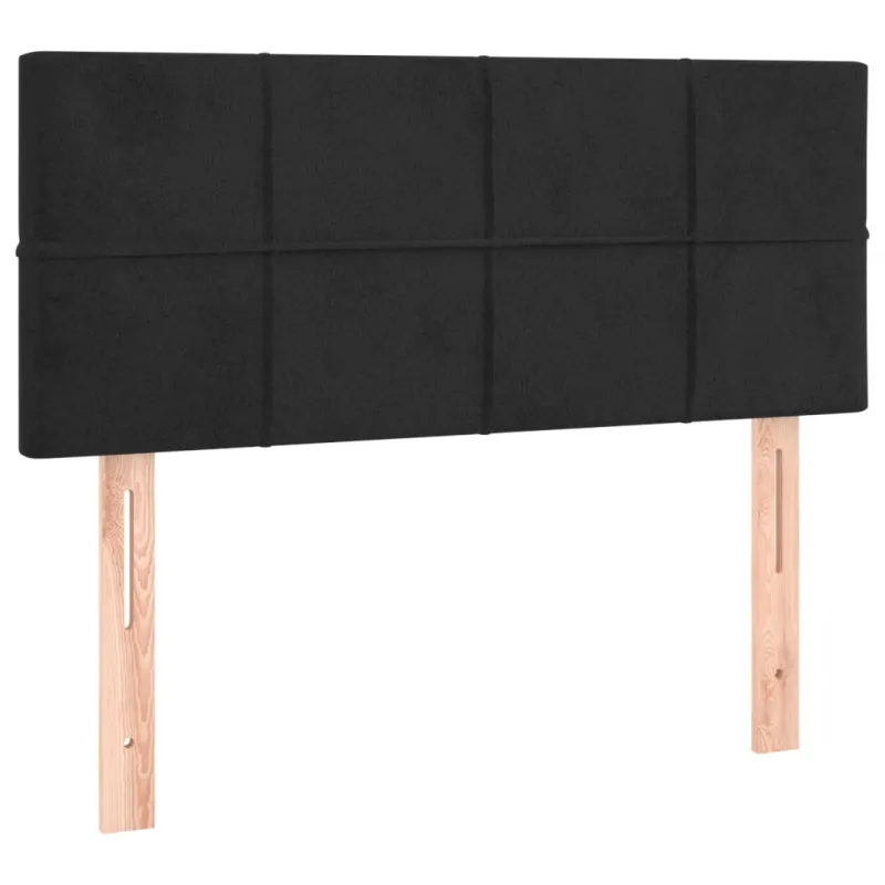 Galvūgalis su LED, juodos spalvos, 90x5x78/88cm, aksomas