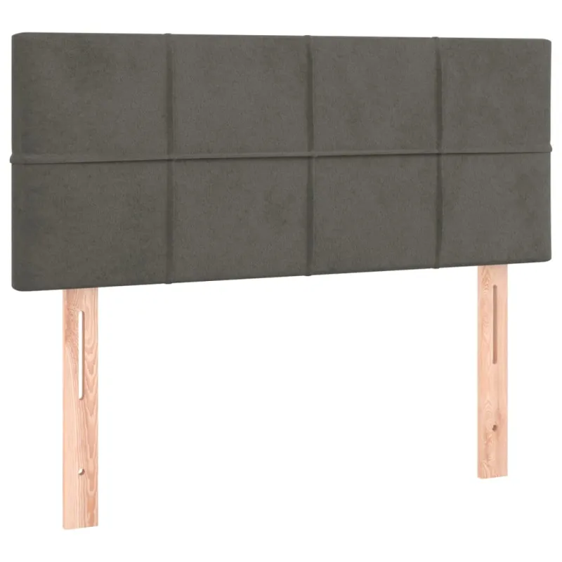 Galvūgalis su LED, tamsiai pilkas, 100x5x78/88cm, aksomas