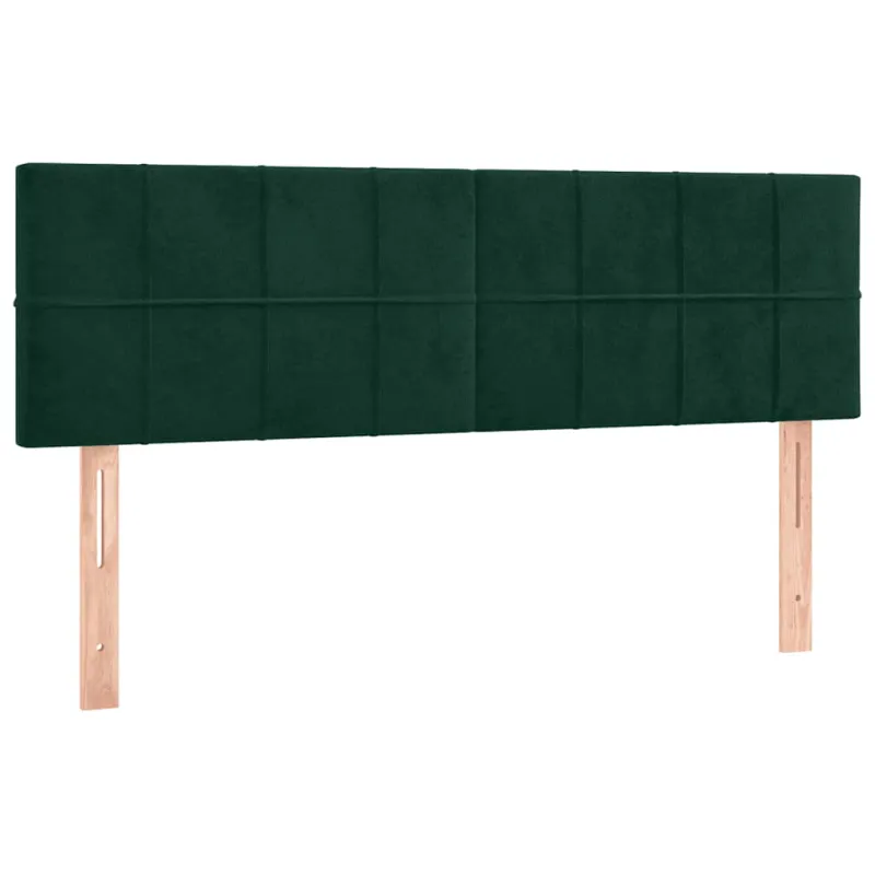 Galvūgalis su LED, tamsiai žalias, 144x5x78/88cm, aksomas