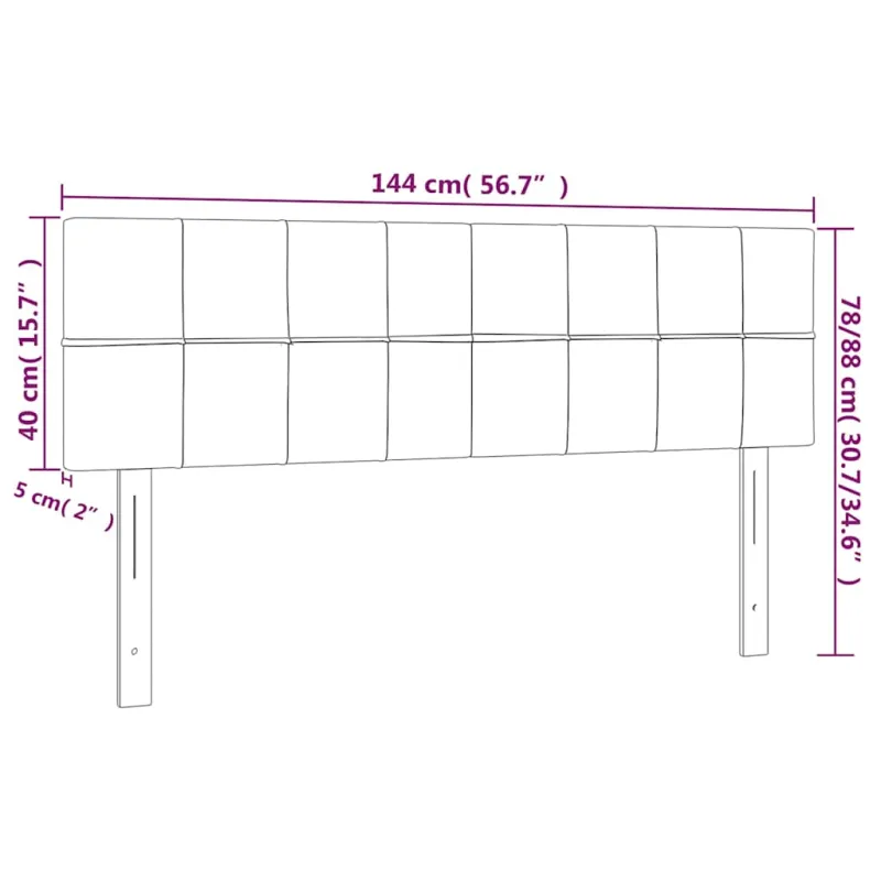 Galvūgalis su LED, tamsiai žalias, 144x5x78/88cm, aksomas