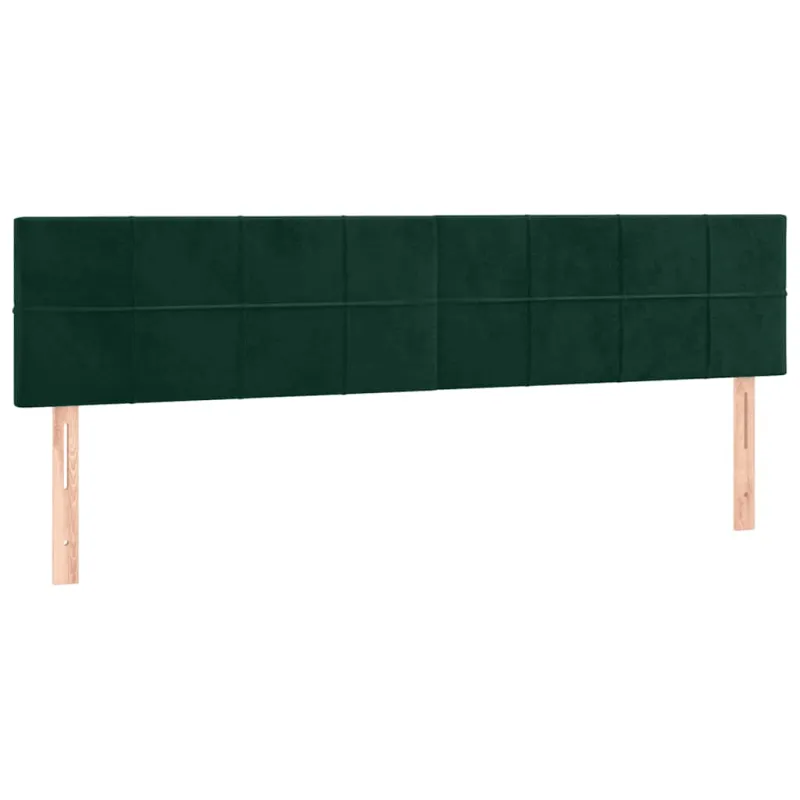 Galvūgalis su LED, tamsiai žalias, 160x5x78/88cm, aksomas