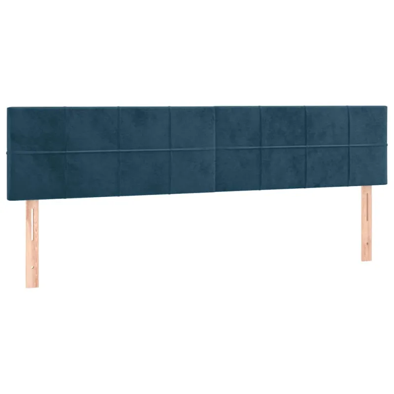 Galvūgalis su LED, tamsiai mėlynas, 160x5x78/88cm, aksomas