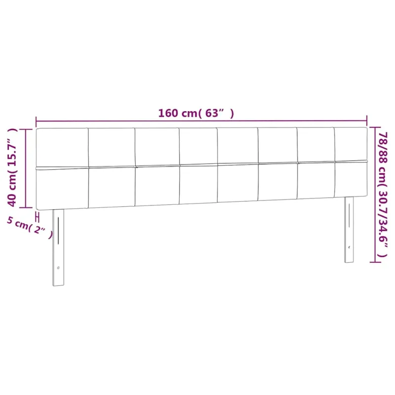 Galvūgalis su LED, tamsiai mėlynas, 160x5x78/88cm, aksomas