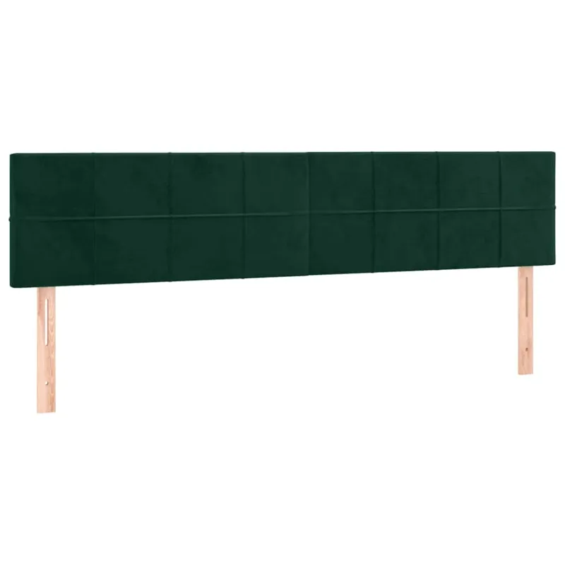 Galvūgalis su LED, tamsiai žalias, 200x5x78/88cm, aksomas