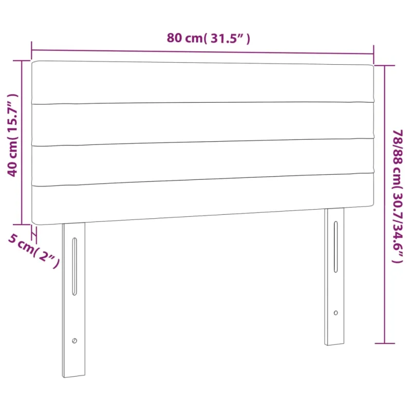 Galvūgalis su LED, mėlynos spalvos, 80x5x78/88cm, audinys
