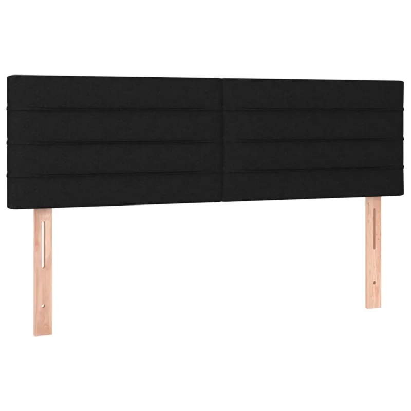 Galvūgalis su LED, juodos spalvos, 144x5x78/88cm, audinys