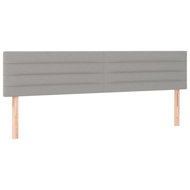 Galvūgalis su LED, šviesiai pilkas, 160x5x78/88cm, audinys