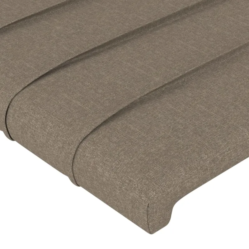 Galvūgalis su LED, taupe spalvos, 160x5x78/88cm, audinys