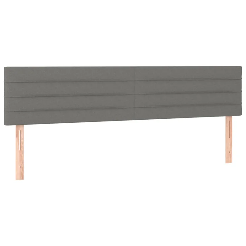 Galvūgalis su LED, tamsiai pilkas, 200x5x78/88cm, audinys