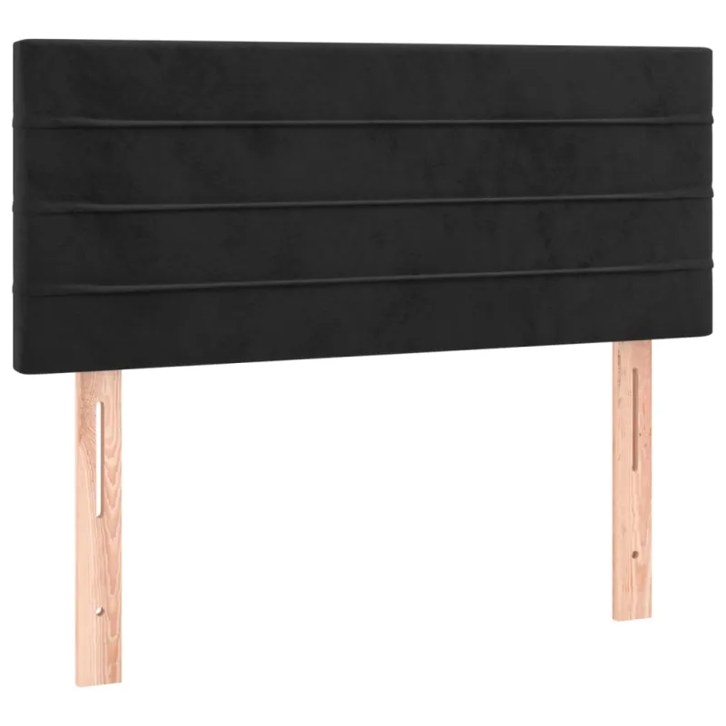 Galvūgalis su LED, juodos spalvos, 80x5x78/88cm, aksomas
