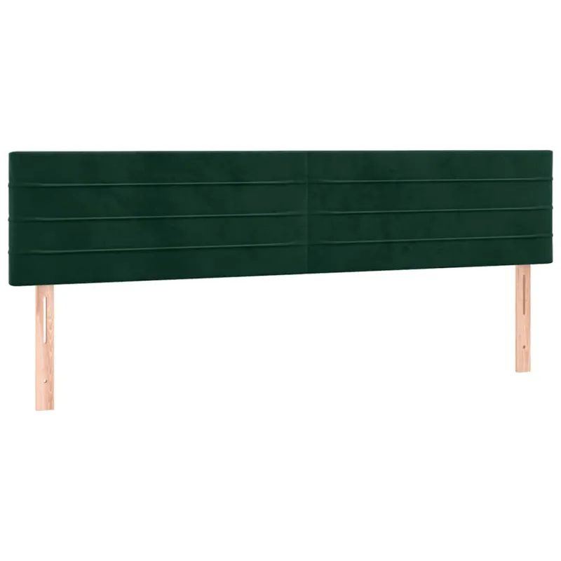 Galvūgalis su LED, tamsiai žalias, 160x5x78/88cm, aksomas
