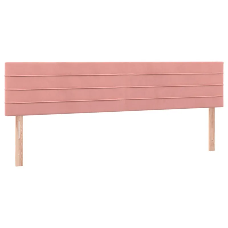 Galvūgalis su LED, rožinės spalvos, 160x5x78/88cm, aksomas