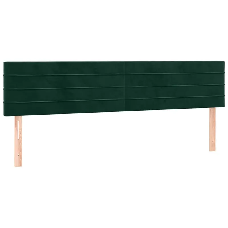 Galvūgalis su LED, tamsiai žalias, 180x5x78/88cm, aksomas