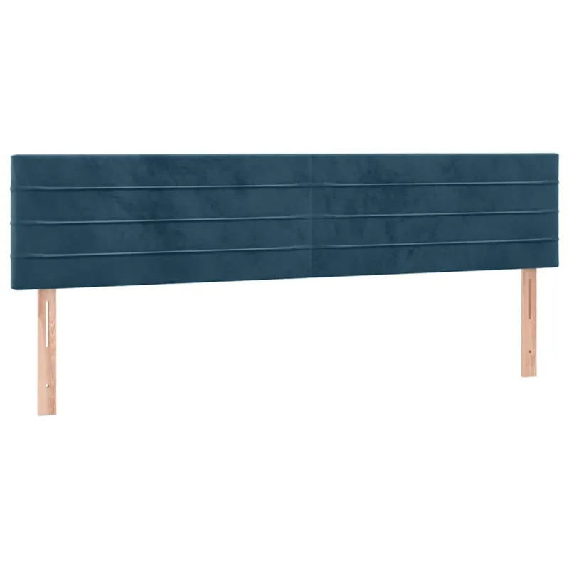 Galvūgalis su LED, tamsiai mėlynas, 180x5x78/88cm, aksomas