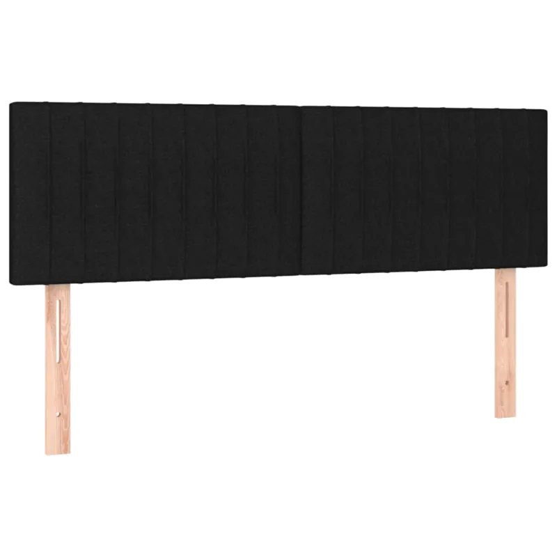 Galvūgalis su LED, juodos spalvos, 144x5x78/88cm, audinys