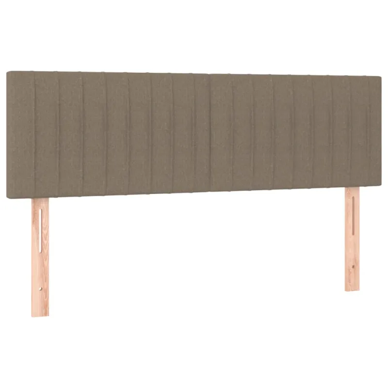 Galvūgalis su LED, taupe spalvos, 144x5x78/88cm, audinys