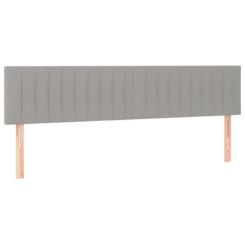 Galvūgalis su LED, šviesiai pilkas, 200x5x78/88cm, audinys