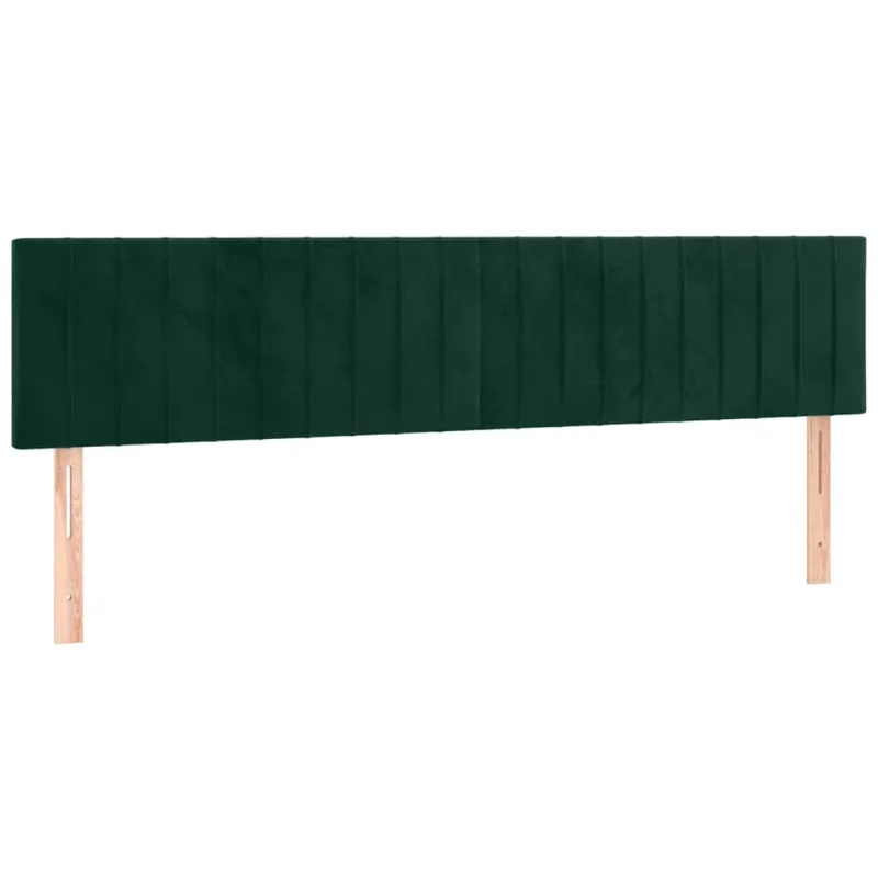 Galvūgalis su LED, tamsiai žalias, 180x5x78/88cm, aksomas