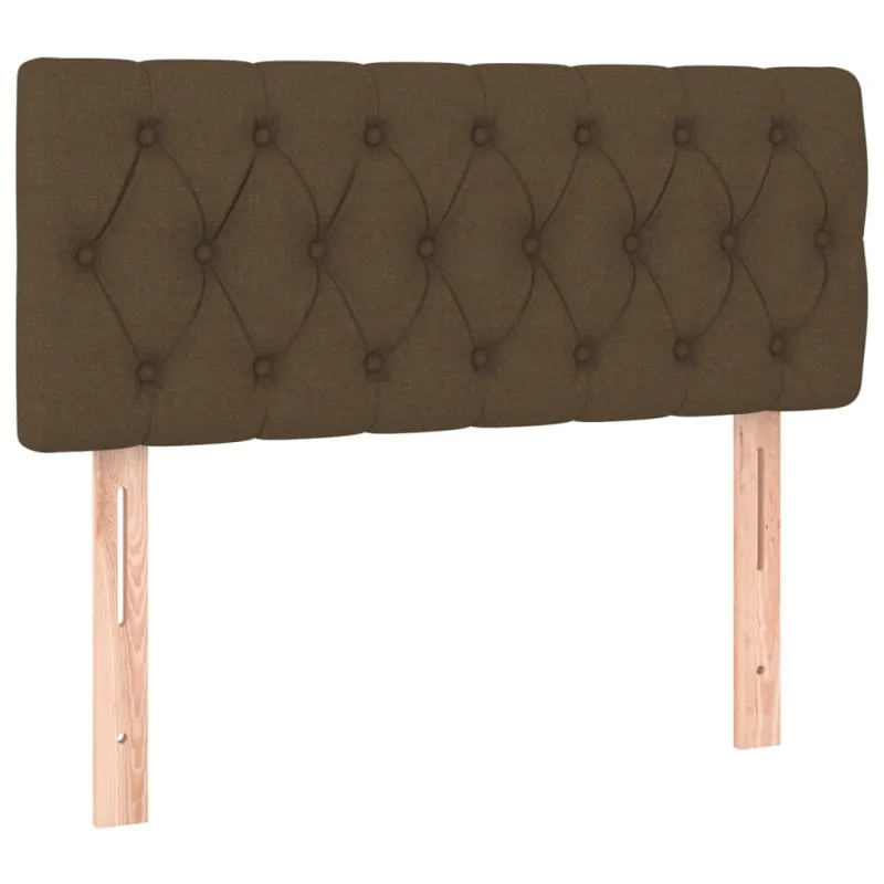 Galvūgalis su LED, tamsiai rudos spalvos, 90x7x78/88cm, audinys