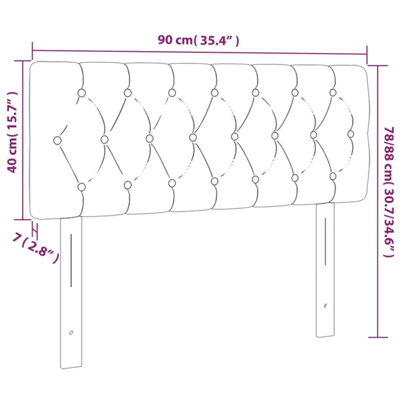 Galvūgalis su LED, mėlynos spalvos, 90x7x78/88cm, audinys