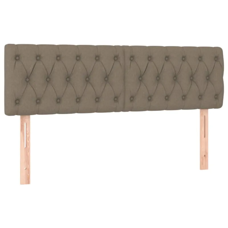 Galvūgalis su LED, taupe spalvos, 144x7x78/88cm, audinys