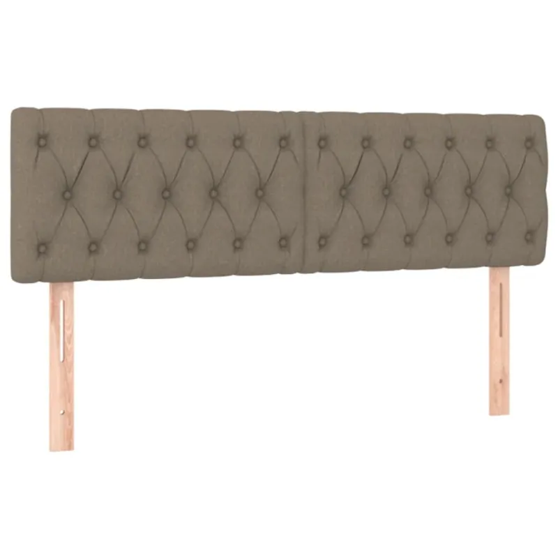 Galvūgalis su LED, taupe spalvos, 160x7x78/88cm, audinys