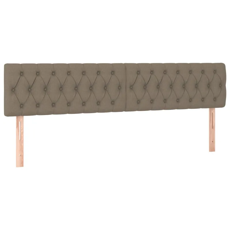 Galvūgalis su LED, taupe spalvos, 200x7x78/88cm, audinys