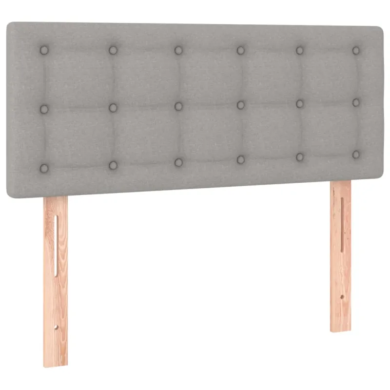 Galvūgalis su LED, šviesiai pilkas, 100x5x78/88cm, audinys