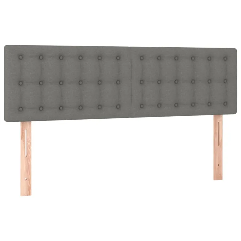 Galvūgalis su LED, tamsiai pilkas, 144x5x78/88cm, audinys