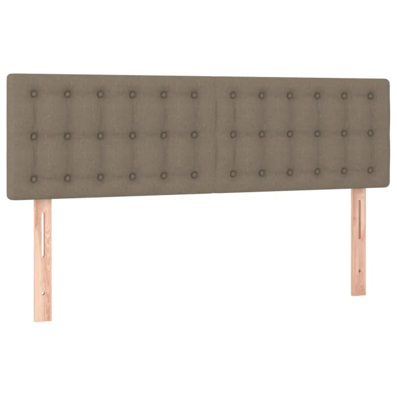 Galvūgalis su LED, taupe spalvos, 144x5x78/88cm, audinys
