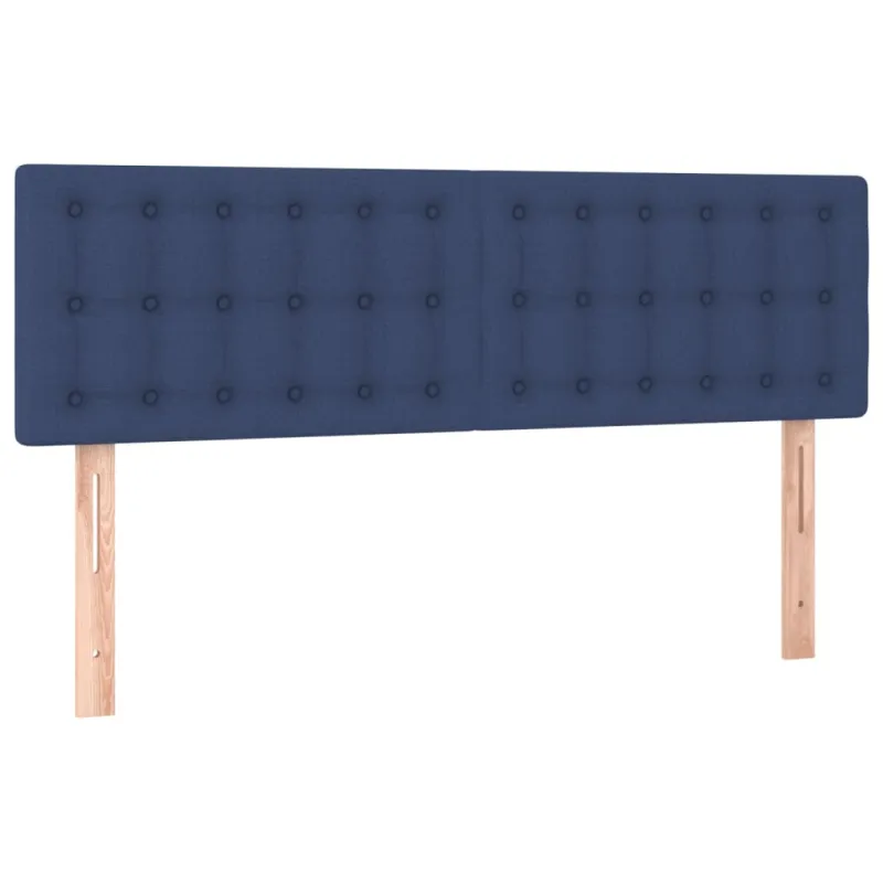 Galvūgalis su LED, mėlynos spalvos, 144x5x78/88cm, audinys