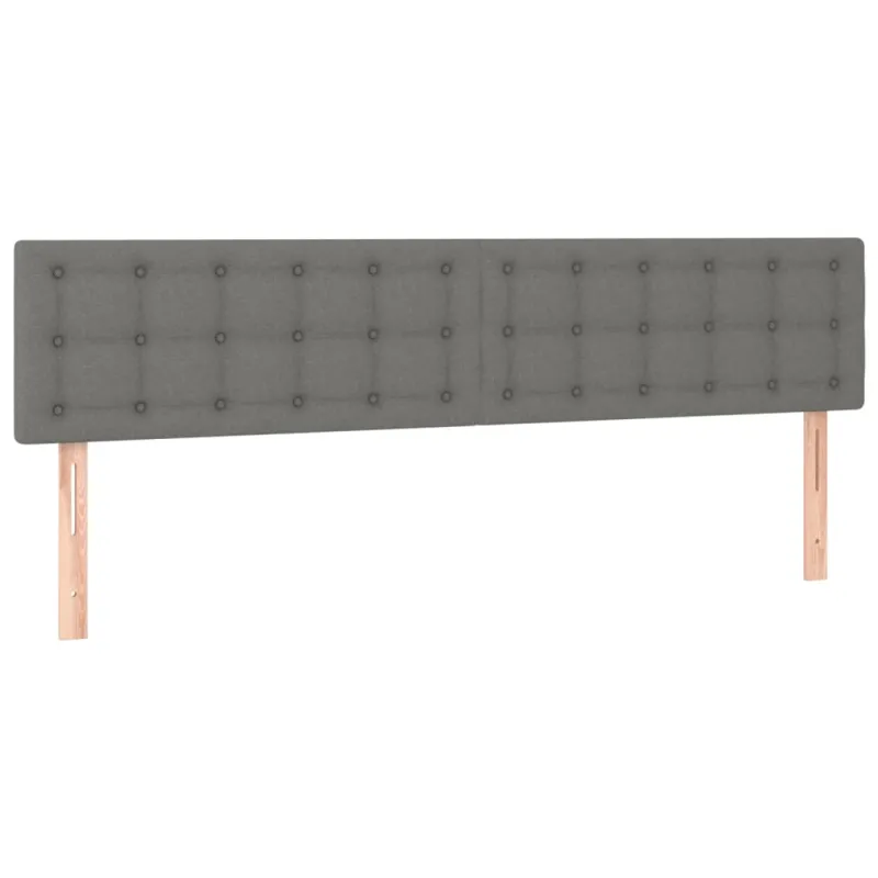 Galvūgalis su LED, tamsiai pilkas, 180x5x78/88cm, audinys