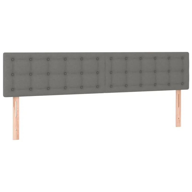 Galvūgalis su LED, tamsiai pilkas, 200x5x78/88cm, audinys