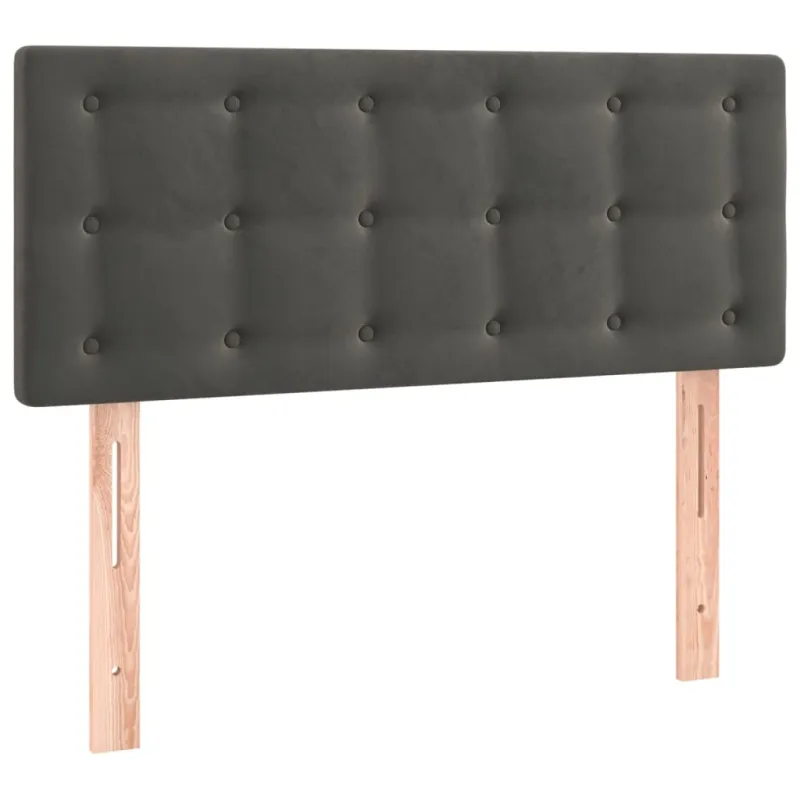 Galvūgalis su LED, tamsiai pilkas, 80x5x78/88cm, aksomas