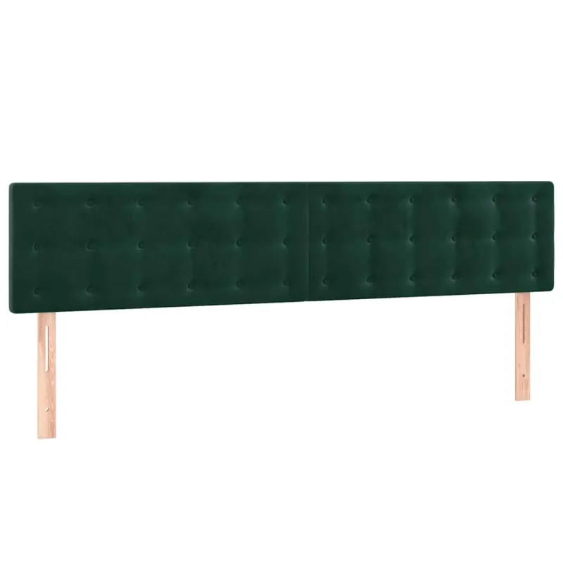 Galvūgalis su LED, tamsiai žalias, 160x5x78/88cm, aksomas
