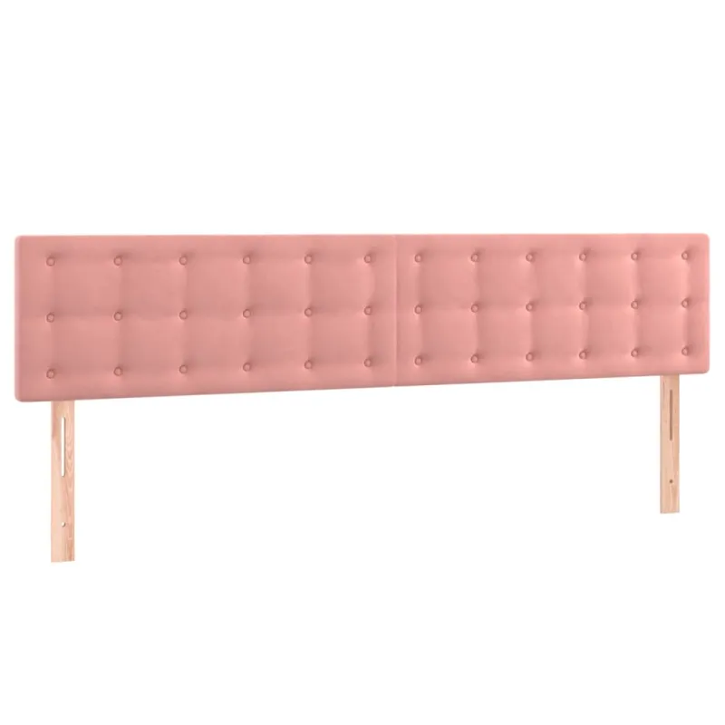 Galvūgalis su LED, rožinės spalvos, 160x5x78/88cm, aksomas