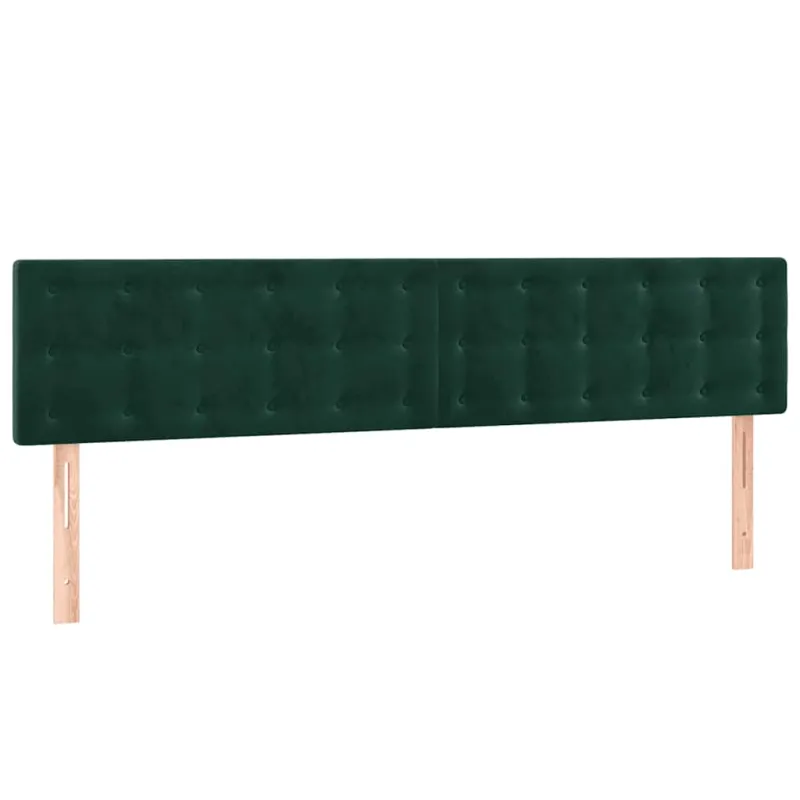 Galvūgalis su LED, tamsiai žalias, 180x5x78/88cm, aksomas