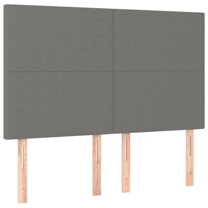 Galvūgalis su LED, tamsiai pilkas, 144x5x118/128cm, audinys