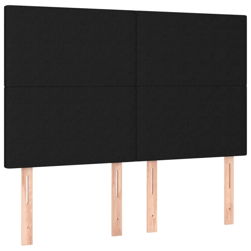 Galvūgalis su LED, juodos spalvos, 144x5x118/128cm, audinys