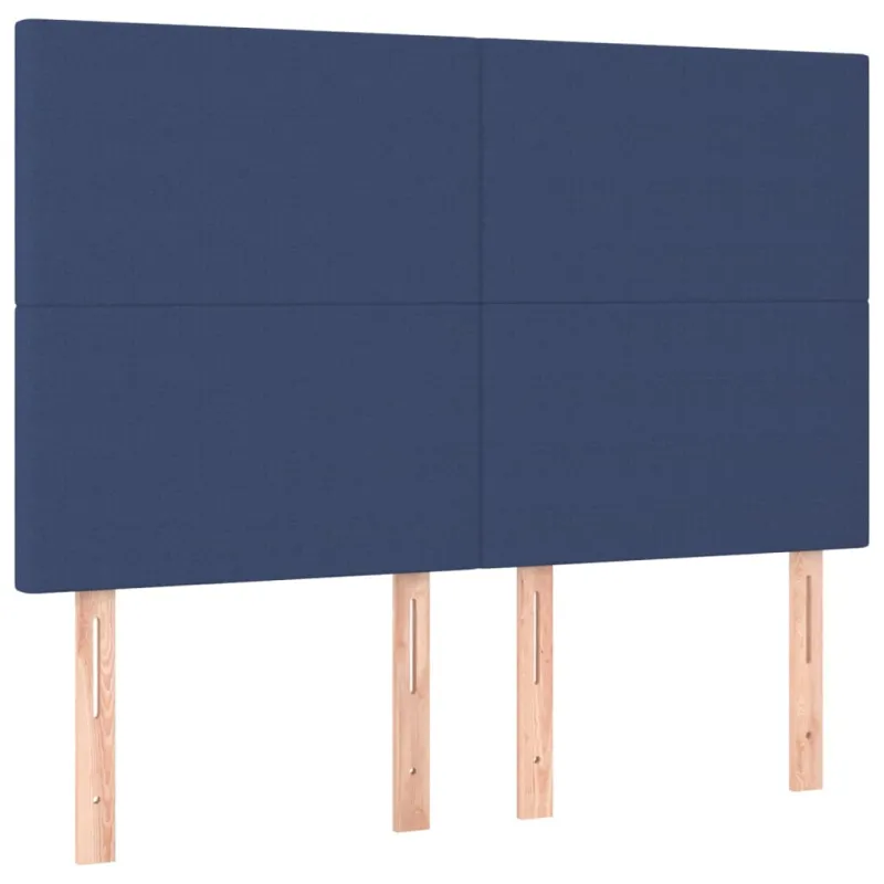 Galvūgalis su LED, mėlynos spalvos, 144x5x118/128cm, audinys