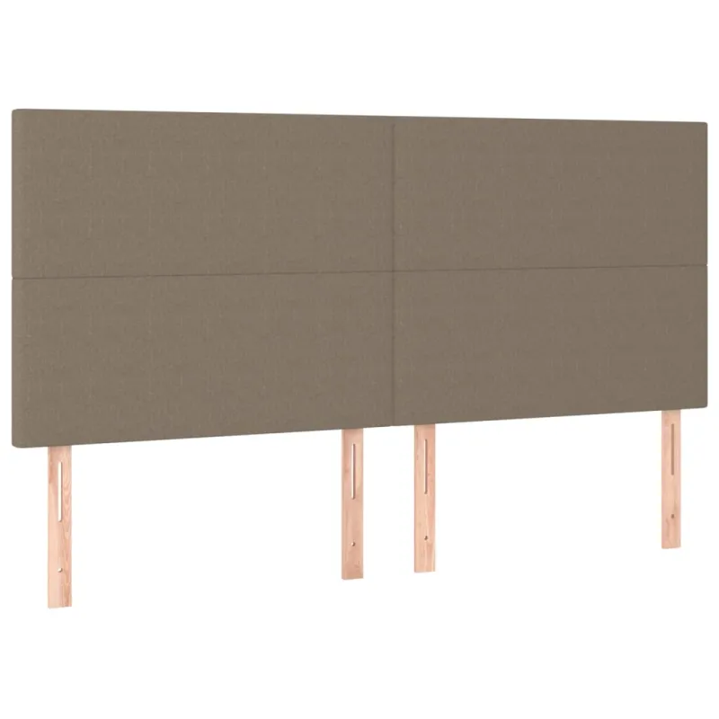 Galvūgalis su LED, taupe spalvos, 180x5x118/128cm, audinys