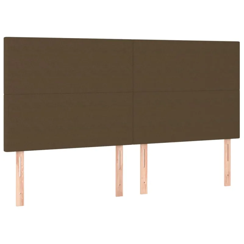 Galvūgalis su LED, tamsiai rudos, 200x5x118/128cm, audinys