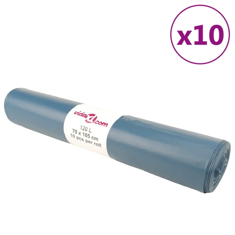 Šiukšlių maišai, 100vnt., mėlynos spalvos, 120l