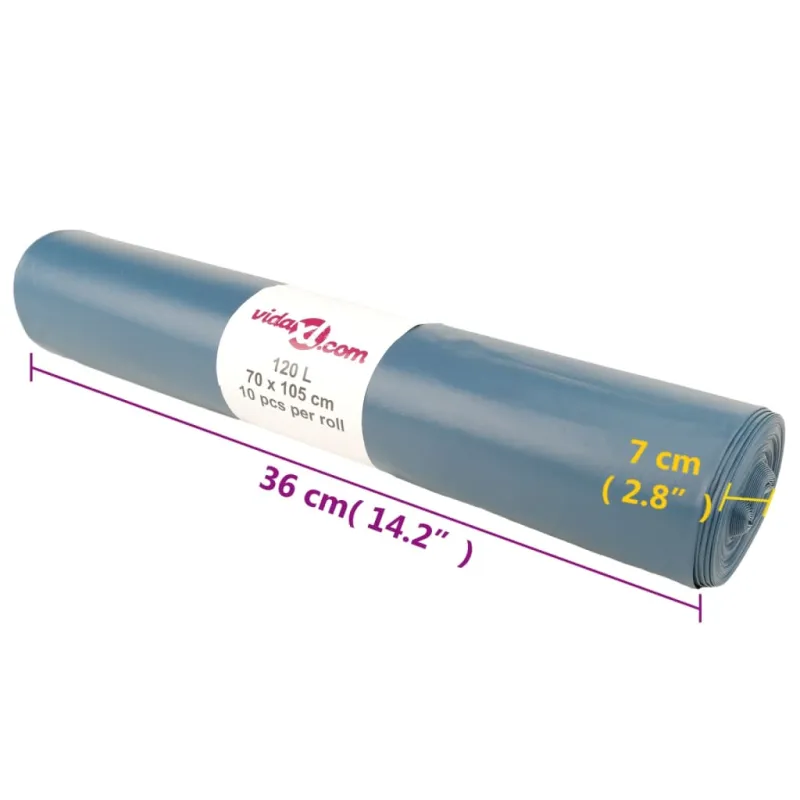 Šiukšlių maišai, 100vnt., mėlynos spalvos, 120l