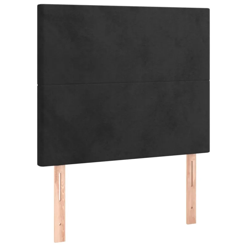 Galvūgalis su LED, juodos spalvos, 100x5x118/128cm, aksomas