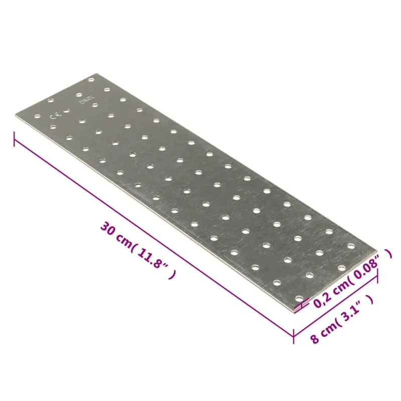 Perforuotos plokštės, 20vnt., 300x80mm, plienas, 2mm