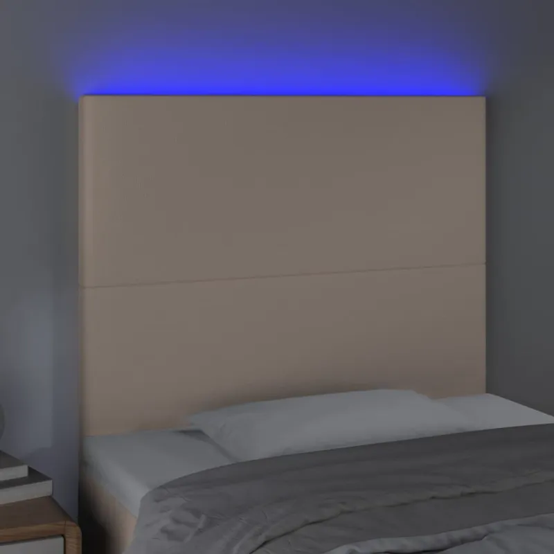 Galvūgalis su LED, kapučino spalvos, 90x5x118/128cm