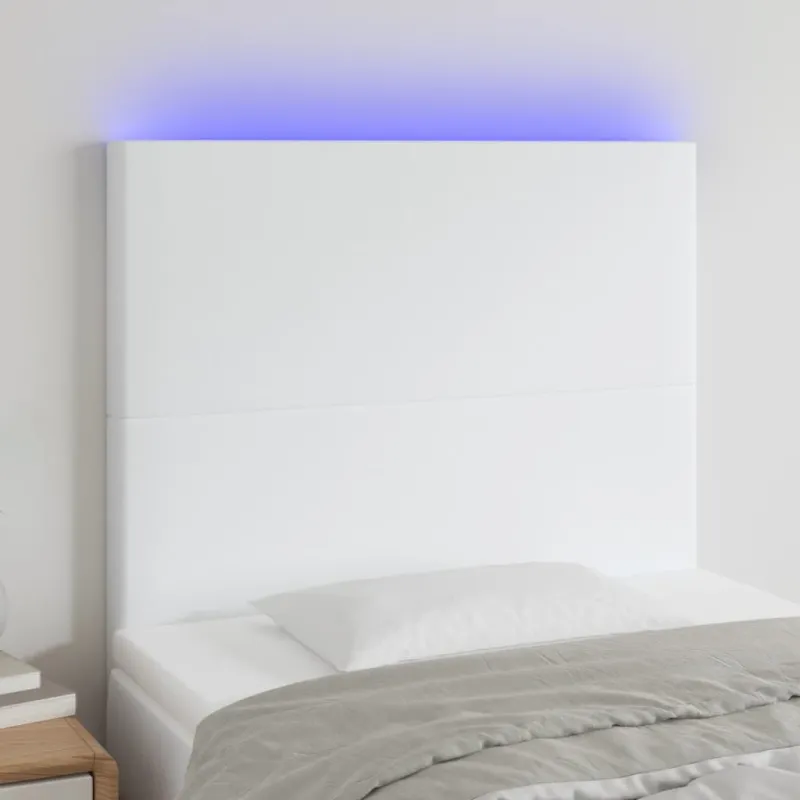 Galvūgalis su LED, baltos spalvos, 100x5x118/128 cm