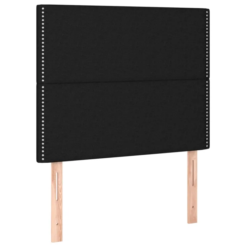 Galvūgalis su LED, juodos spalvos, 90x5x118/128cm, audinys