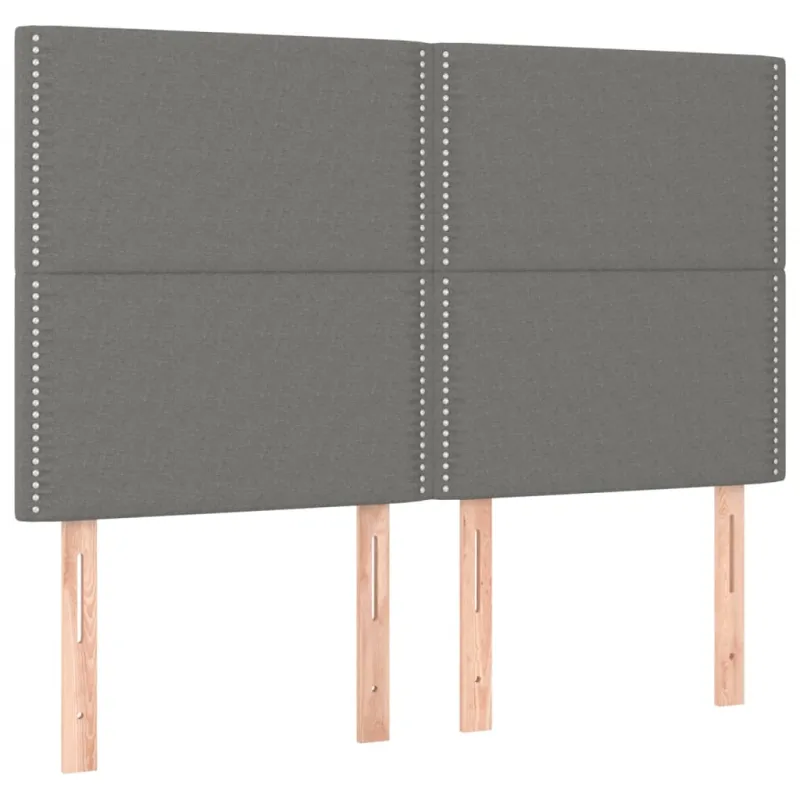 Galvūgalis su LED, tamsiai pilkas, 144x5x118/128cm, audinys